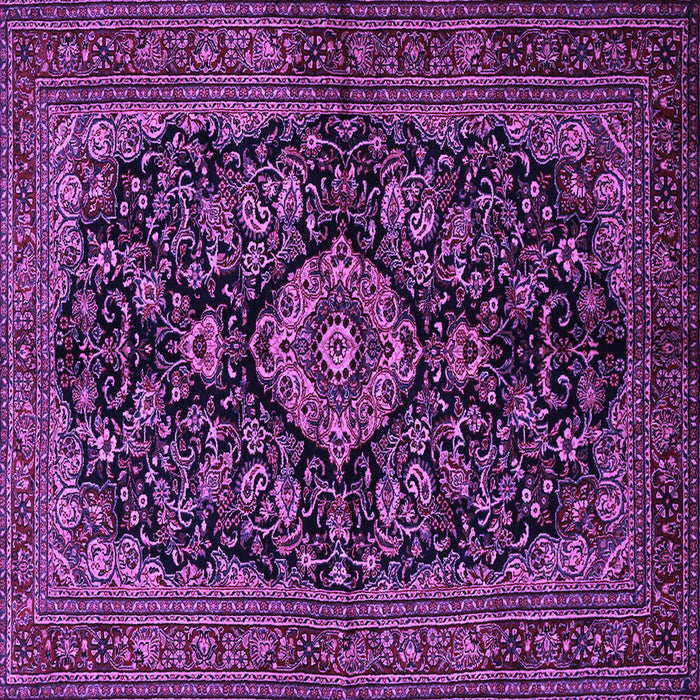 Square Medallion Purple Traditional Rug, tr1828pur