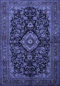 Medallion Blue Traditional Rug, tr1828blu