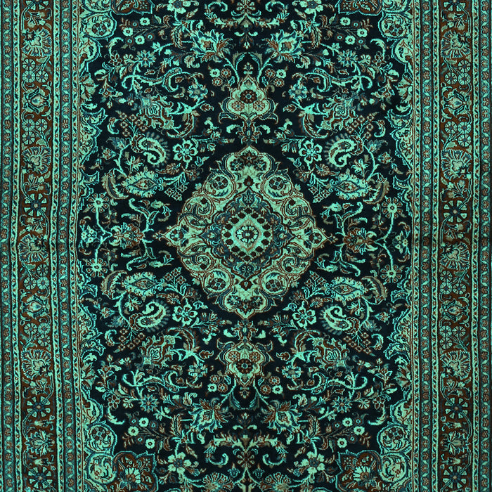 Medallion Turquoise Traditional Rug, tr1828turq