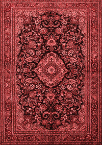 Medallion Red Traditional Rug, tr1828red