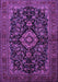 Machine Washable Medallion Purple Traditional Area Rugs, wshtr1828pur