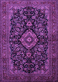 Medallion Purple Traditional Rug, tr1828pur