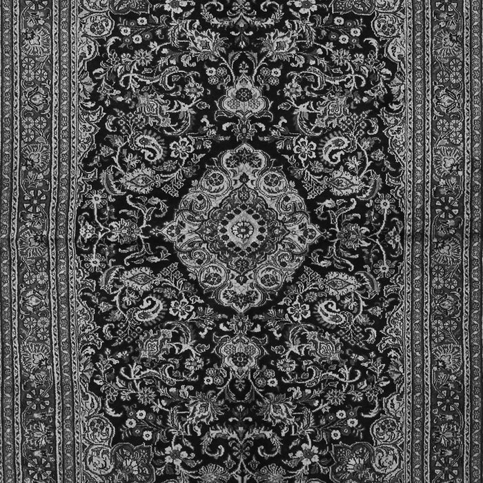 Serging Thickness of Machine Washable Medallion Gray Traditional Rug, wshtr1828gry