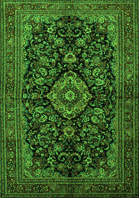 Medallion Green Traditional Rug, tr1828grn