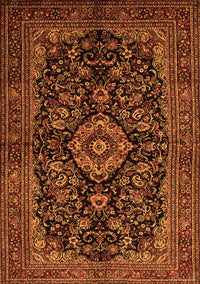 Medallion Orange Traditional Rug, tr1828org