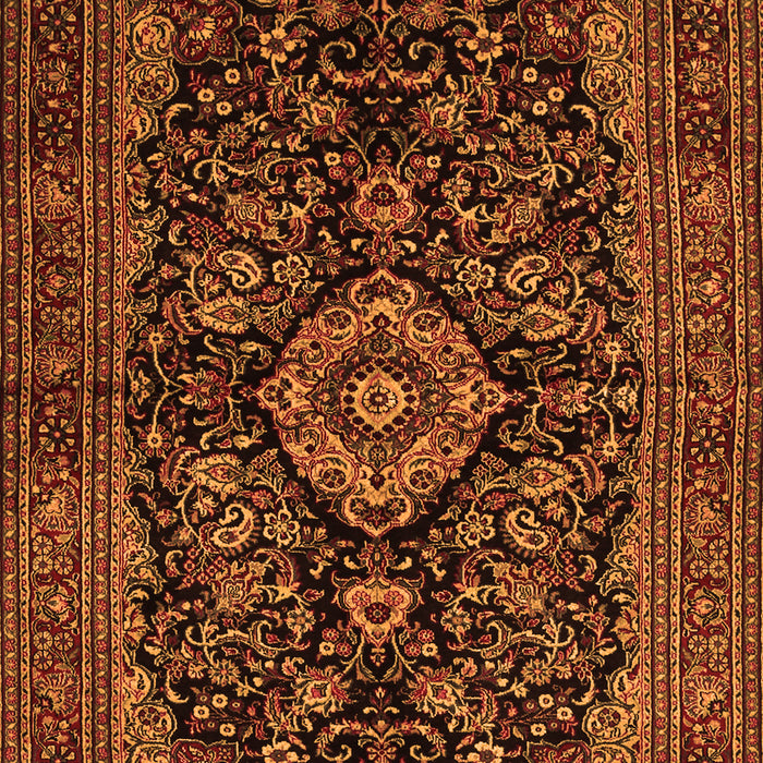Medallion Orange Traditional Rug, tr1828org