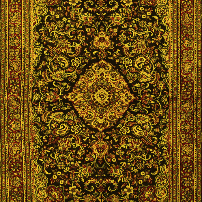 Medallion Yellow Traditional Rug, tr1828yw