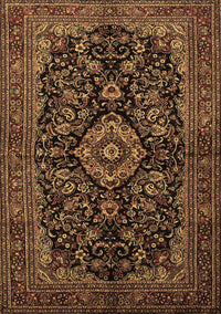 Medallion Brown Traditional Rug, tr1828brn