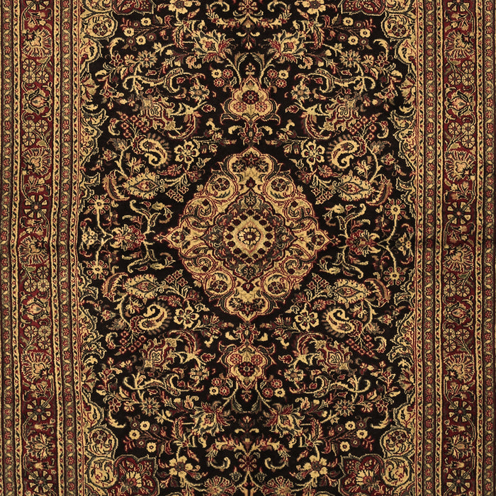 Medallion Brown Traditional Rug, tr1828brn