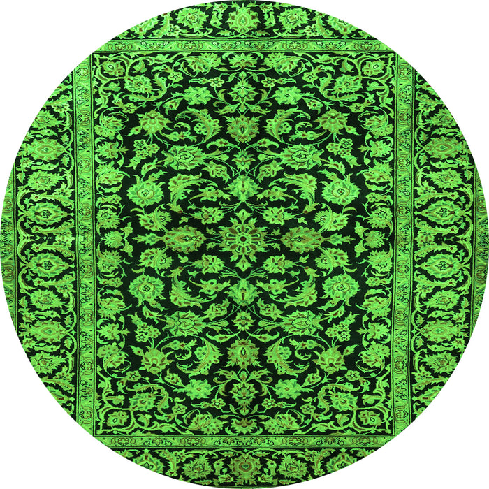 Machine Washable Persian Green Traditional Area Rugs, wshtr1829grn