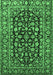 Machine Washable Persian Emerald Green Traditional Area Rugs, wshtr1829emgrn