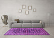 Machine Washable Persian Purple Traditional Area Rugs in a Living Room, wshtr1829pur