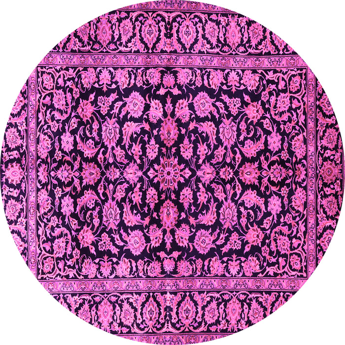 Round Persian Pink Traditional Rug, tr1829pnk