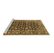 Sideview of Machine Washable Persian Brown Traditional Rug, wshtr1829brn