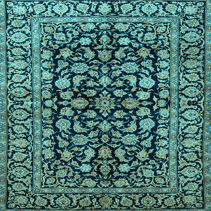 Square Machine Washable Persian Light Blue Traditional Rug, wshtr1829lblu