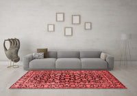 Machine Washable Persian Red Traditional Rug, wshtr1829red