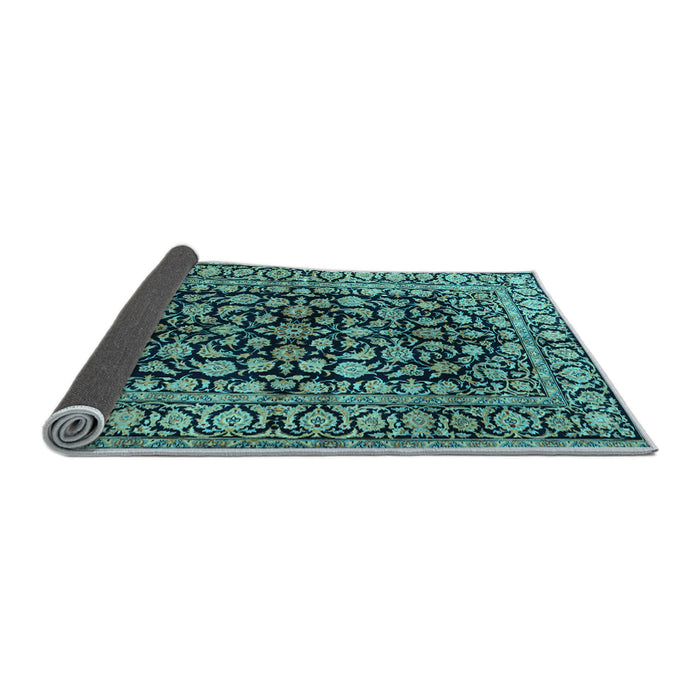 Sideview of Persian Light Blue Traditional Rug, tr1829lblu