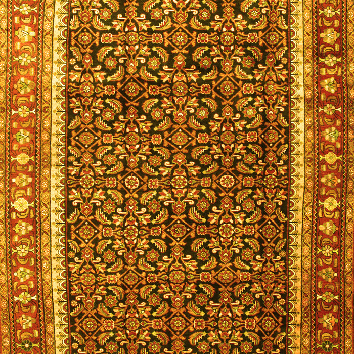 Machine Washable Persian Yellow Traditional Rug, wshtr182yw