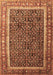 Machine Washable Persian Brown Traditional Rug, wshtr182brn