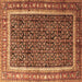 Square Machine Washable Persian Brown Traditional Rug, wshtr182brn