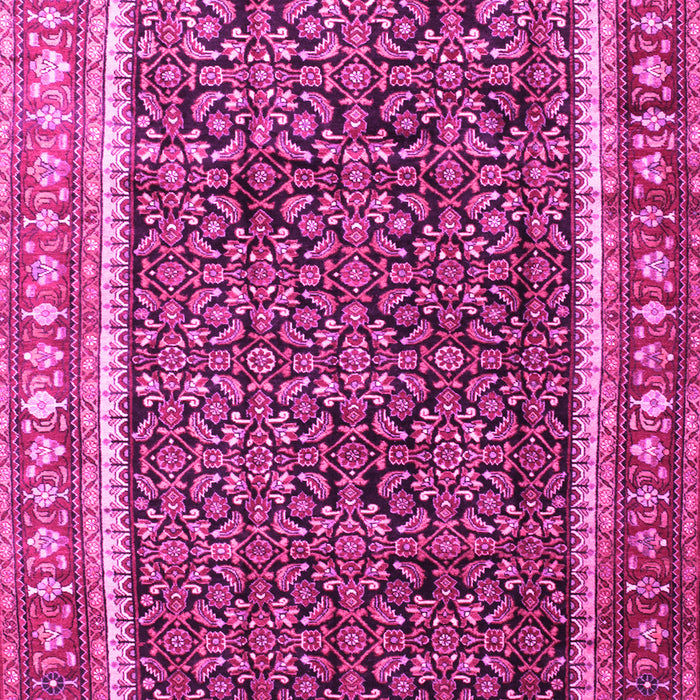 Machine Washable Persian Pink Traditional Rug, wshtr182pnk