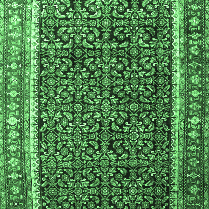 Machine Washable Persian Emerald Green Traditional Area Rugs, wshtr182emgrn