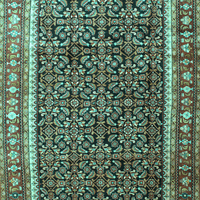 Machine Washable Persian Turquoise Traditional Area Rugs, wshtr182turq
