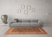 Machine Washable Persian Brown Traditional Rug in a Living Room,, wshtr182brn