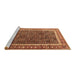 Sideview of Machine Washable Persian Brown Traditional Rug, wshtr182brn