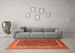 Machine Washable Persian Orange Traditional Area Rugs in a Living Room, wshtr182org