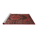 Sideview of Machine Washable Traditional Sienna Brown Rug, wshtr183