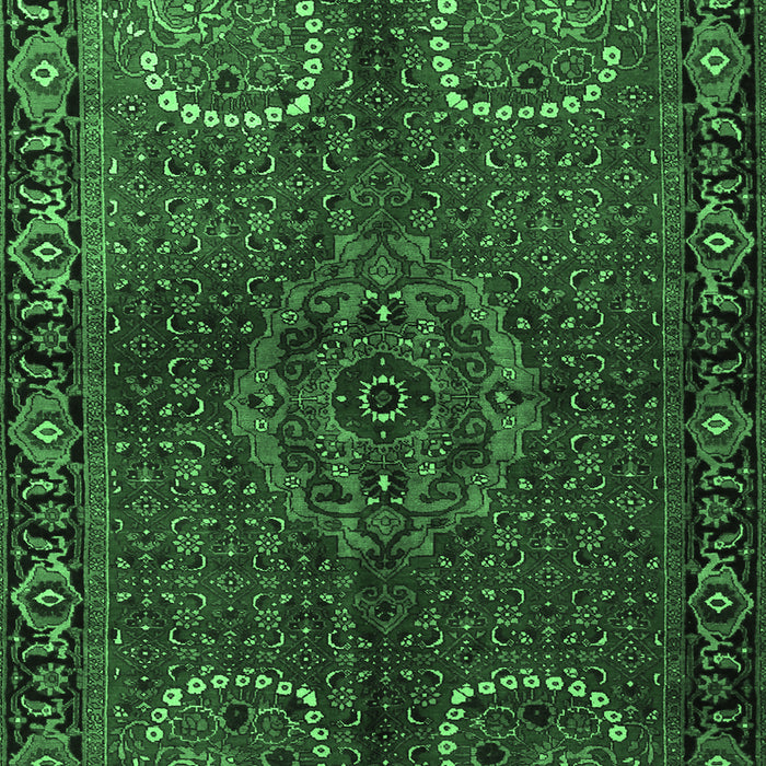 Machine Washable Persian Emerald Green Traditional Area Rugs, wshtr1830emgrn