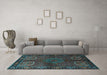 Machine Washable Persian Light Blue Traditional Rug in a Living Room, wshtr1830lblu