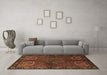 Machine Washable Persian Brown Traditional Rug in a Living Room,, wshtr1830brn