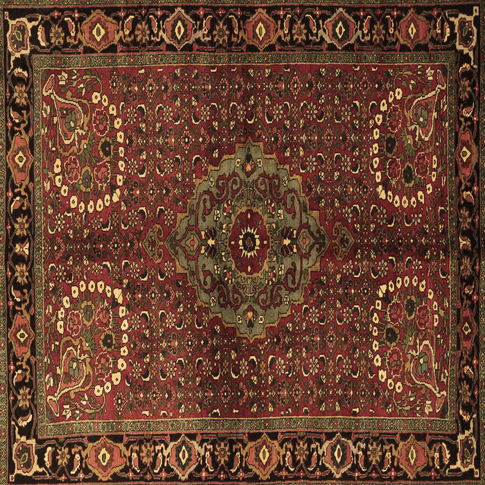 Square Persian Brown Traditional Rug, tr1830brn