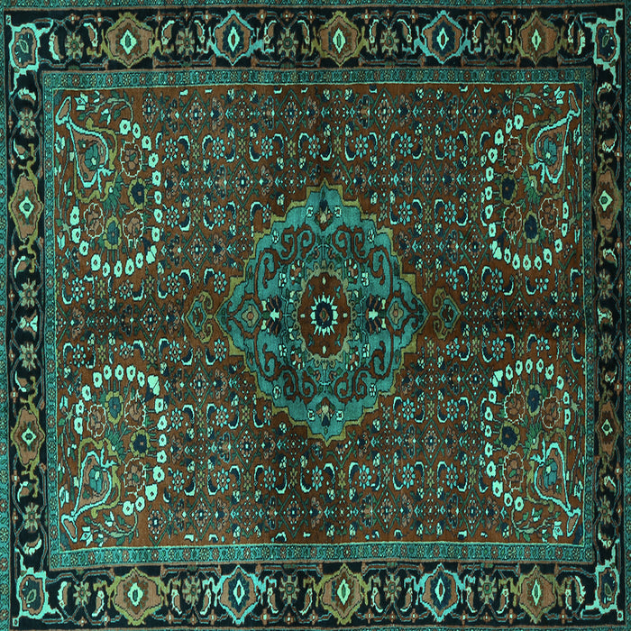 Square Persian Turquoise Traditional Rug, tr1830turq
