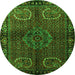 Machine Washable Persian Green Traditional Area Rugs, wshtr1830grn