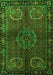 Serging Thickness of Machine Washable Persian Green Traditional Area Rugs, wshtr1830grn