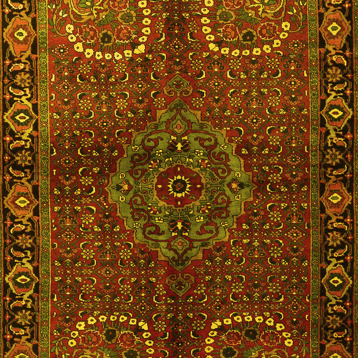 Machine Washable Persian Yellow Traditional Rug, wshtr1830yw