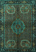 Machine Washable Persian Turquoise Traditional Area Rugs, wshtr1830turq