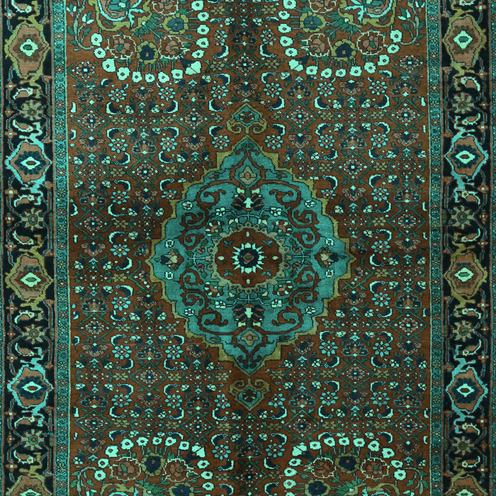 Machine Washable Persian Turquoise Traditional Area Rugs, wshtr1830turq