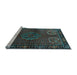 Sideview of Machine Washable Persian Light Blue Traditional Rug, wshtr1830lblu