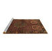 Sideview of Machine Washable Persian Brown Traditional Rug, wshtr1830brn