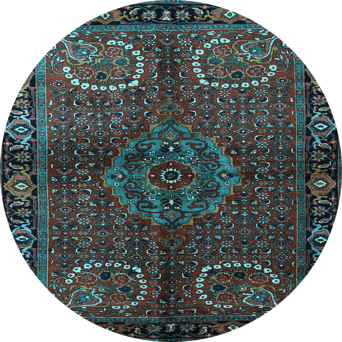Round Persian Light Blue Traditional Rug, tr1830lblu