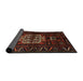 Sideview of Traditional Sienna Brown Persian Rug, tr1831