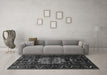 Machine Washable Persian Gray Traditional Rug in a Living Room,, wshtr1831gry