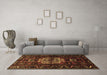 Machine Washable Persian Brown Traditional Rug in a Living Room,, wshtr1831brn