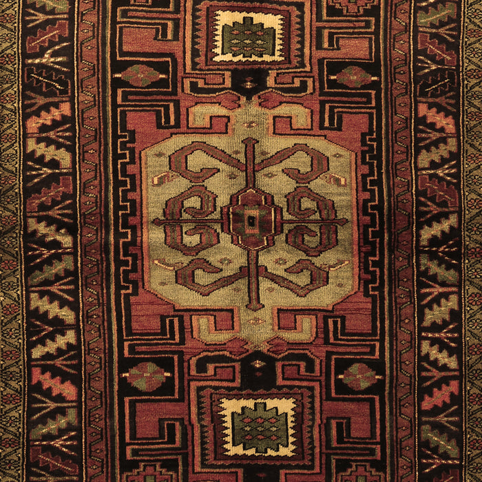 Machine Washable Persian Brown Traditional Rug, wshtr1831brn