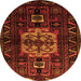 Square Persian Orange Traditional Rug, tr1831org