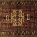 Square Persian Brown Traditional Rug, tr1831brn